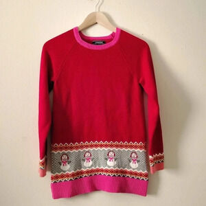 Land's End Size Large/14 Red Christmas Sweater Tunic